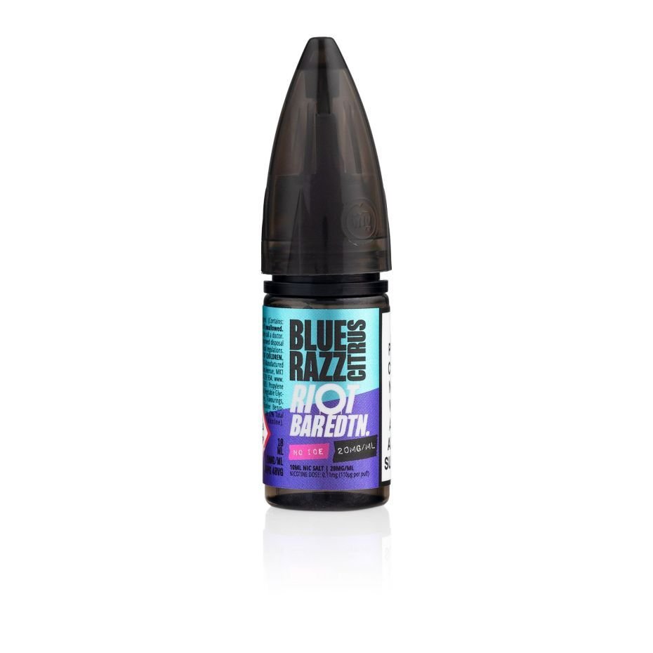 Riot E-Liquid Blue Razz Citrus Bar EDTN No Ice 10ml Nic Salt E-Liquid