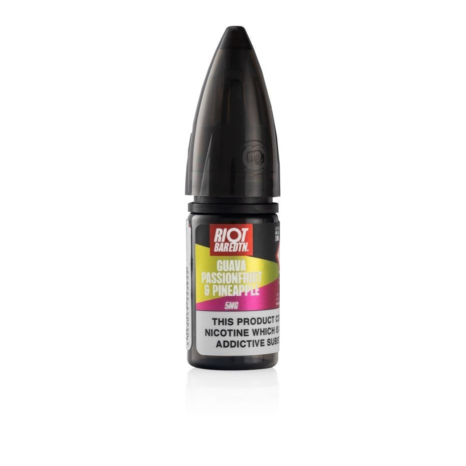 Riot E-Liquid Guava, Passionfruit & Pineapple Bar ﻿EDTN 10ml Nic Salt E-Liquid