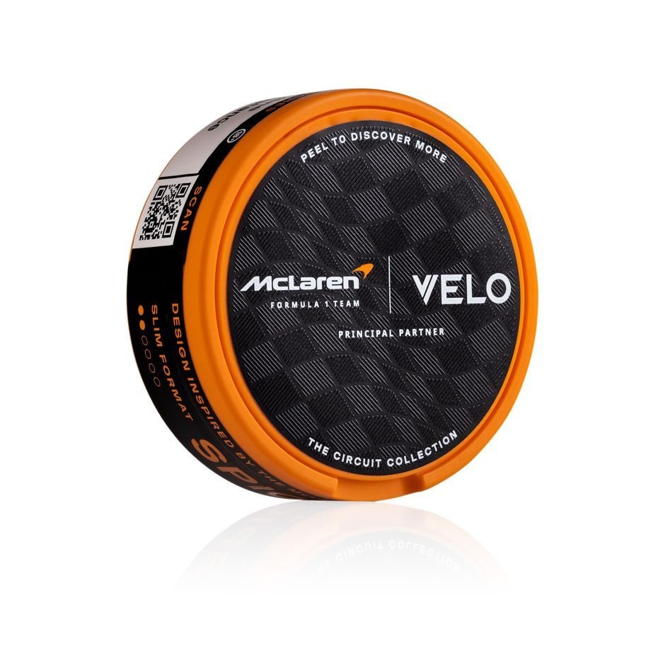 VELO McLaren Spicy Papaya Mini Nicotine Pouches
